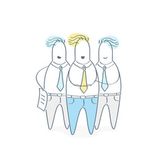 Team, Teamwork, Partnership, Synergy. Group of business people icon silhouettes vector