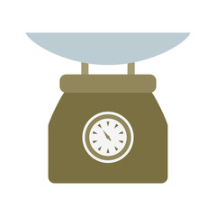 Old scales. Food scale. Vector illustration. EPS 10.