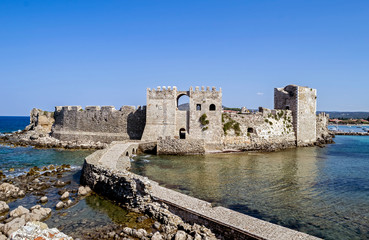 the castle of Methoni Messenia Peloponnese Greece - medieval Venetian fortification