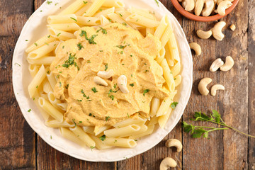pasta with pecan nut sauce- cheesy cream pasta