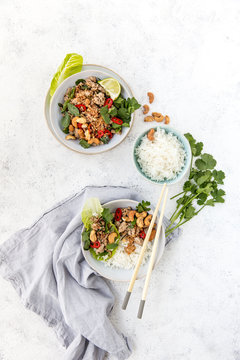 Thai pork larb with rice