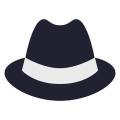 Man's top hat label. Top hat vector illustration. EPS 10.