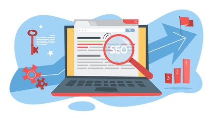SEO concept. Idea of search engine optimization for website