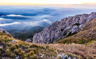 Sunset in the mountains