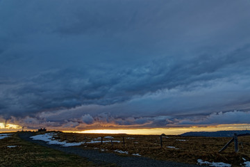 Coucher de soleil sur les Vosges