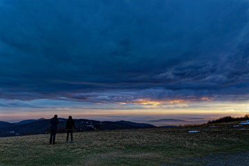 Fototapeta premium Coucher de soleil sur les Vosges