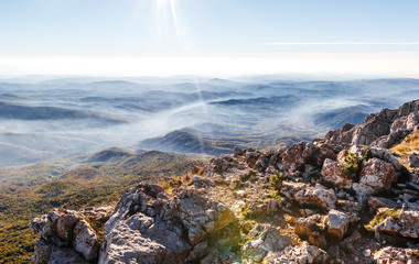 Sunset in the mountains