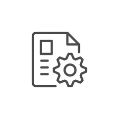 Document settings line icon