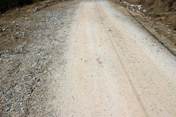 Dirt road tracks