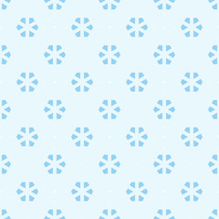 Fototapeta na wymiar Geometric pattern in cold colors. Hexagons and small circles. Shades of blue.
