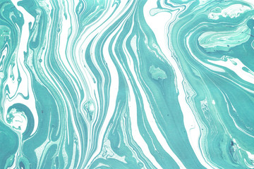 Colorful marble ink paper texture on white background. Chaotic abstract organic design. Bath bomb waves.