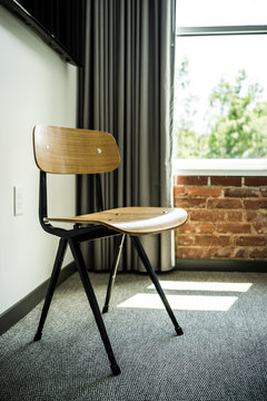 Empty chair in room