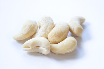 Cashews on the table, close-up