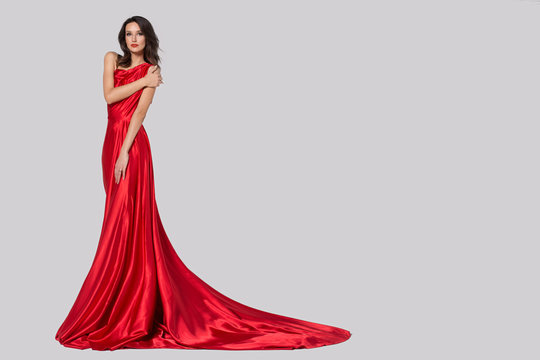 strapless open back dress Velvi - Stardust One Shoulder Sequin Gown - Red - Final Sale main image 0