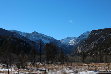 mountains in winter