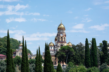 View of the New Athos Monastery. Abkhazia