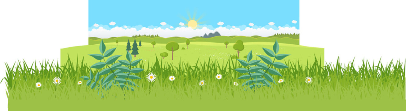  Landschaft Flat Design parallax effekt