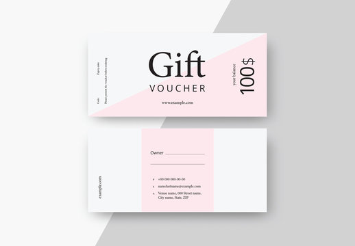 Gift Voucher Layout with Color Blocks