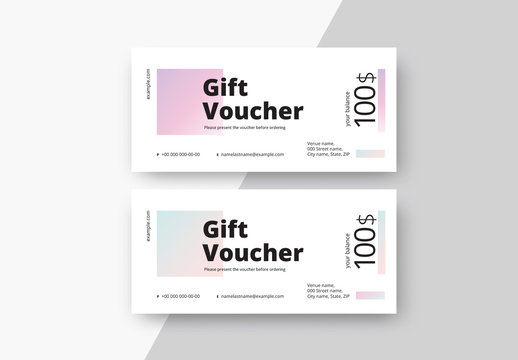 Gift Voucher Layouts with Gradients