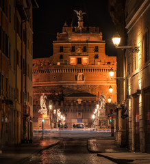 Castel Sant'Angelo or Castle of Holy Angel, Rome, Italy. Castel Sant'Angelo is one of the main...