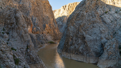 Landscape view of Dark Canyon in Town of Kemaliye or Egin in Erzincan,Turkey