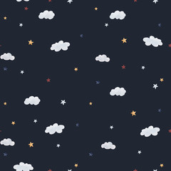 Fototapeta premium Watercolor sky pattern