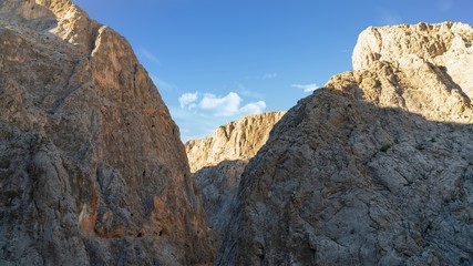 Landscape view of Dark Canyon in Town of Kemaliye or Egin in Erzincan,Turkey