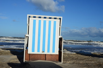 geschlossene Strandkörbe