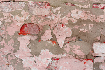 Wall fragment with scratches and cracks. It can be used as a background
