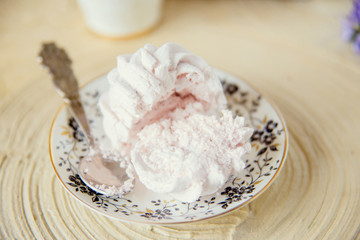 Homemade fresh marshmallow.