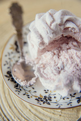 Homemade fresh marshmallow.