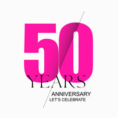 50 years anniversary vector icon, logo. Design element