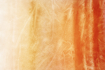 Fototapeta premium Autumn ink and watercolor textures on white paper background. Paint leaks and ombre effects. Hand painted abstract image.