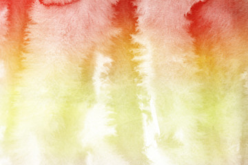 Fototapeta premium Autumn ink and watercolor textures on white paper background. Paint leaks and ombre effects. Hand painted abstract image.