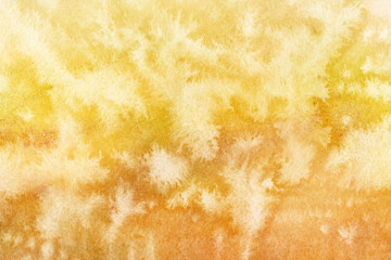Autumn ink and watercolor textures on white paper background. Paint leaks and ombre effects. Hand painted abstract image.