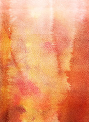 Autumn ink and watercolor textures on white paper background. Paint leaks and ombre effects. Hand painted abstract image.