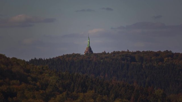 Timelapse, Hermannsdenkmal, Teutoburger Wald (Teutoburg forest).