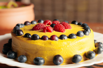 Raw vegan cake.