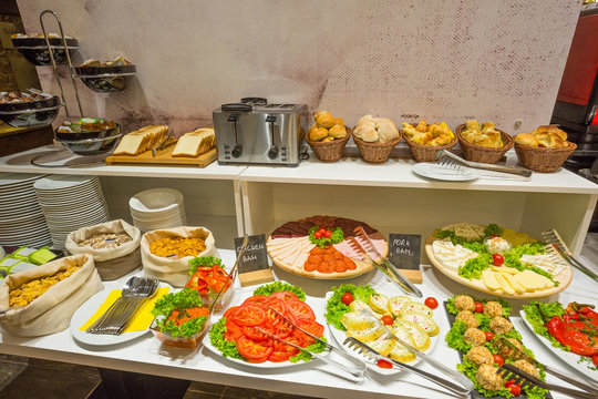 Hotel buffet breakfast