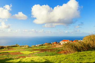 Ocean view on the outskirts of Santa Maria Madalena, Madeira Island, Portugal