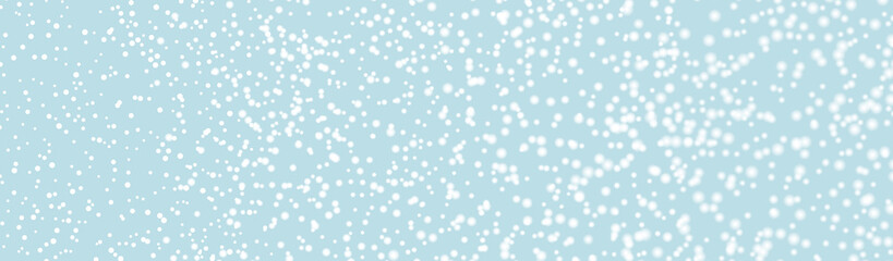 Blue shiny banner with snow for winter, Christmas and New Year design.