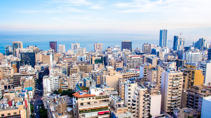 aerial view of Beirut, Lebanon