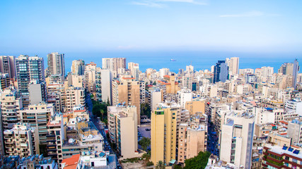 Fototapeta na wymiar aerial view of Beirut, Lebanon