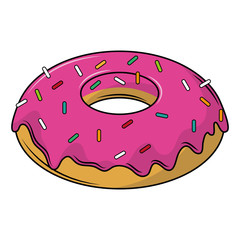 Donut dessert cartoons