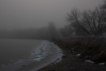 fog on the river