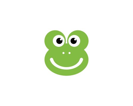 green frog symbols logo and template
