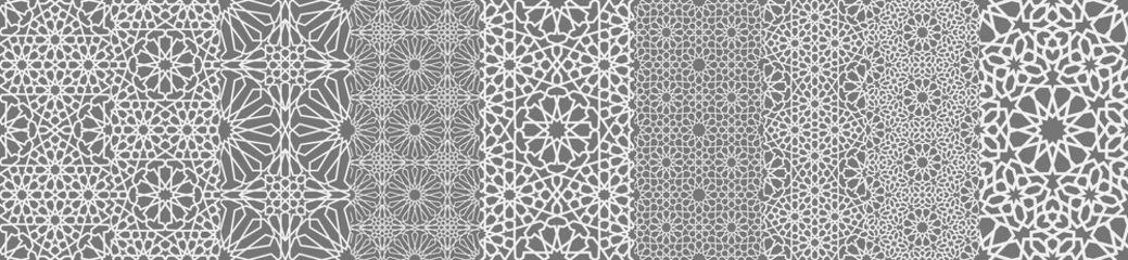 Foto op Plexiglas Islamic ornament vector , persian motiff . 3d ramadan islamic round pattern elements . Geometric circular ornamental arabic symbol vector EPS 10 © RDVector