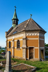 Naklejka premium Sremski Karlovci, Serbia - May 2, 2018: Capel of St. Jacob's Apostle on local cemetery in Sremski Karlovci, Serbia.