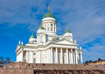 Fototapeta na wymiar Helsinki Cathedral on Senate square, Finland