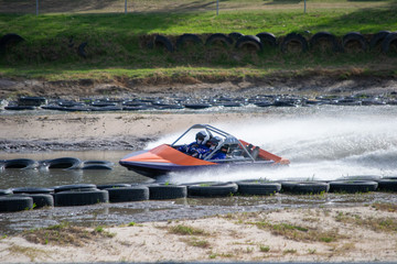 Speed boat racing high velocity